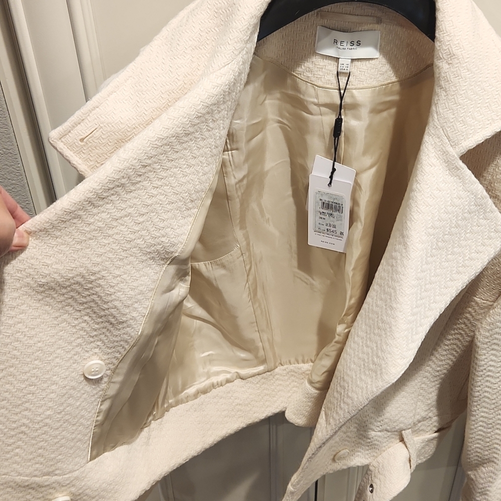 NWT REISS | Clara Wool Blend Biker Jacket - Picture 11 of 12